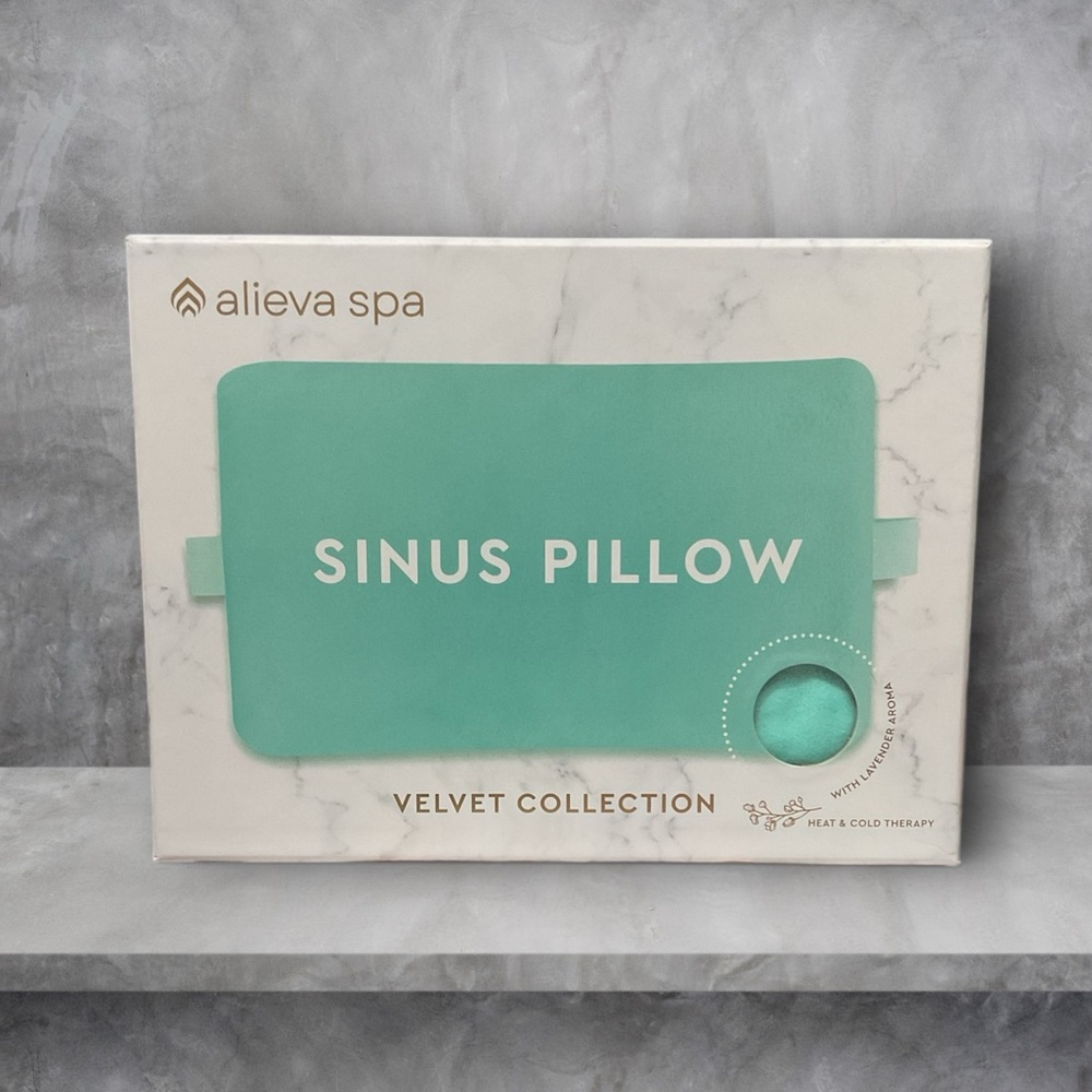 Alieva Spa Aqua Relaxing Sinus Pillow Velvet Collection- lavender aromatherapy